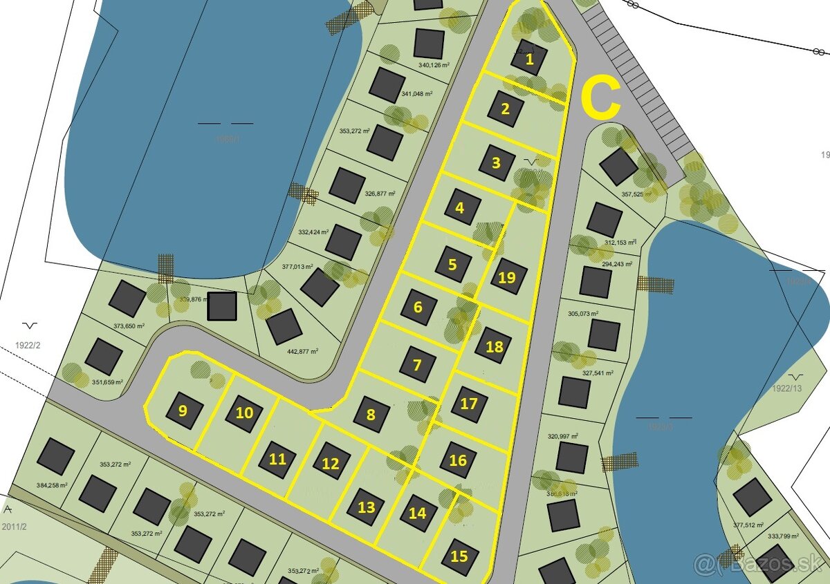 Rekreačné pozemky Šaštín-Stráže, jazero GAZÁRKA, Zóna C - 4