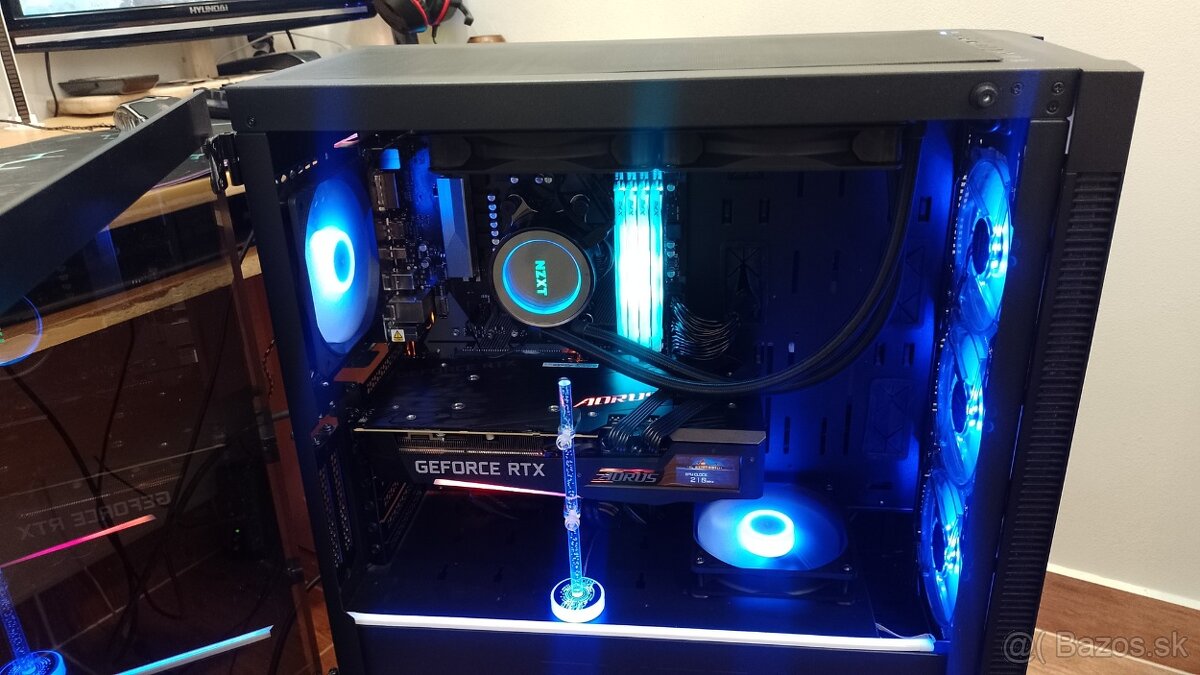 Herný PC–RTX 3070 AORUS MASTER+32GB RAM+R5 5600G+ LCD+ARGB - 4