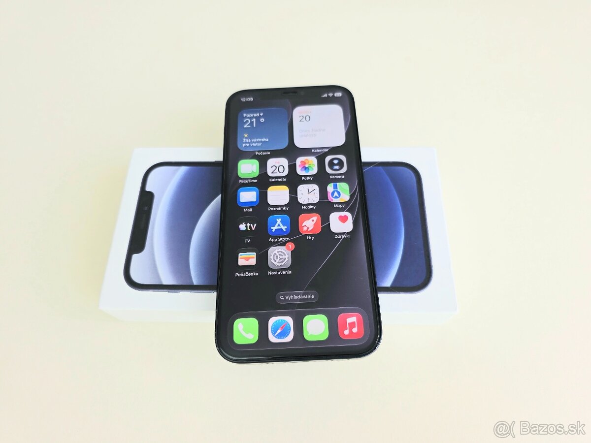 APPLE IPHONE 12 128GB BLACK BATERKA 100% - 4