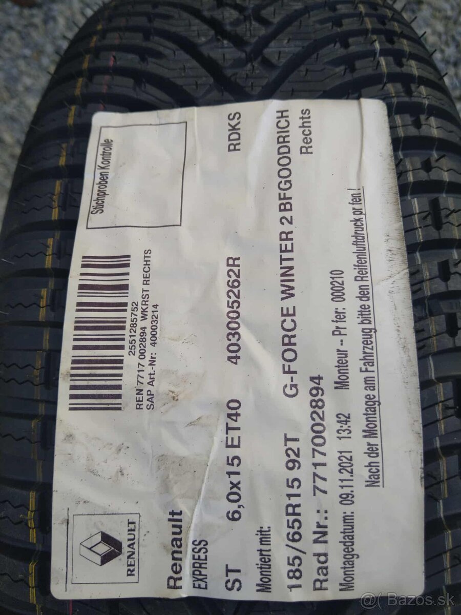 Zimná sada R 15 RENAULT EXPRES,RENAULT ZOE. - 4