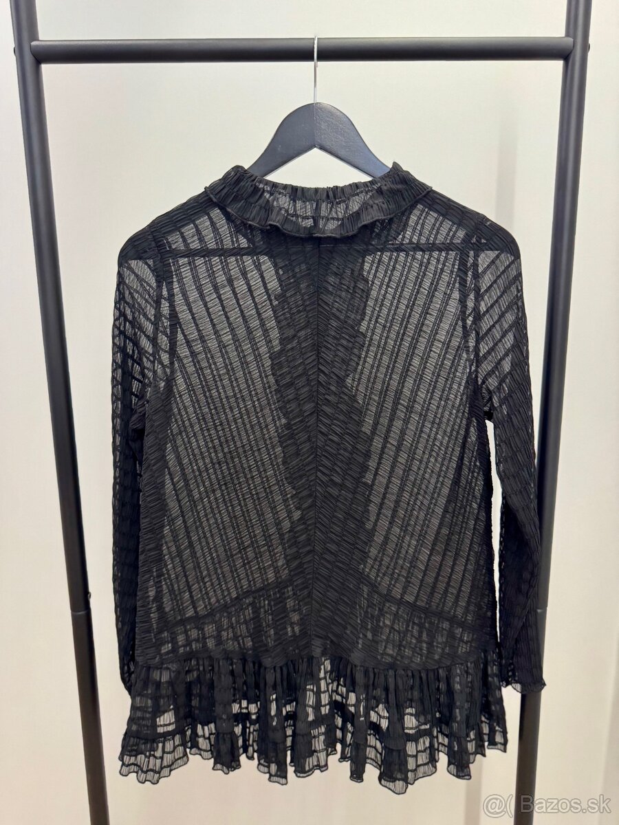 ZARA čierna košeľa blúzka - 4