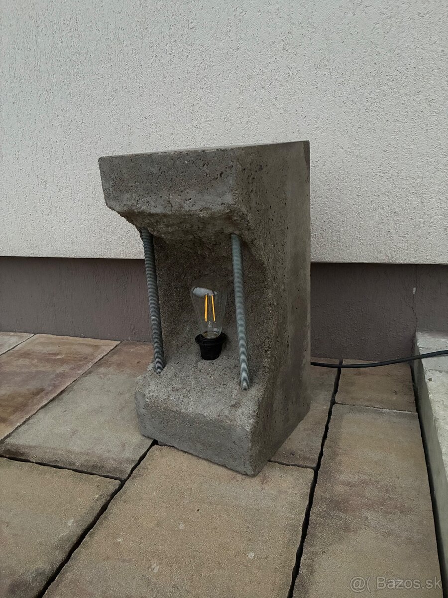 Industriálna masívna betónová lampa - 4