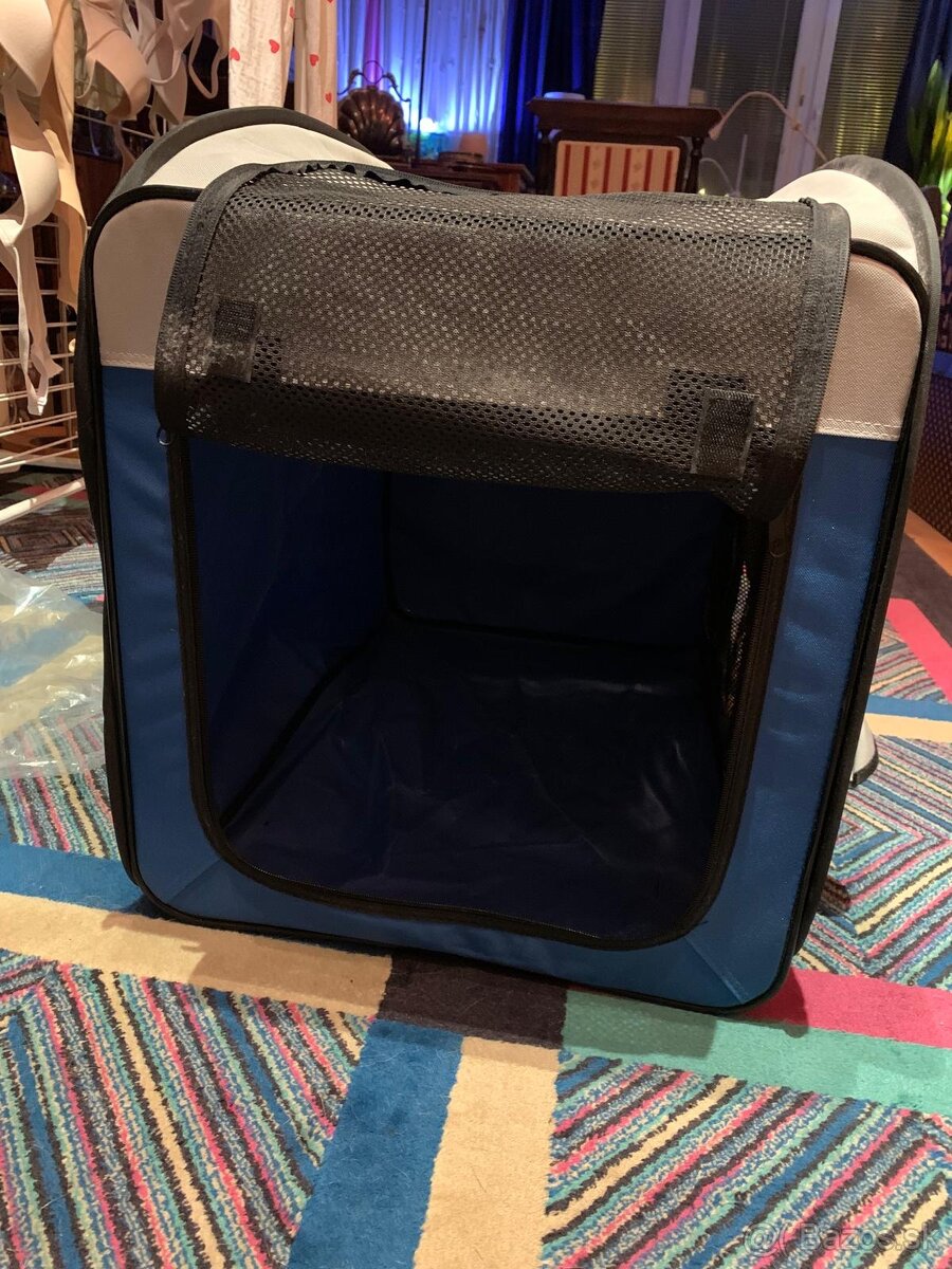 Skladací domček pre psa (mačku) - modrý - 4