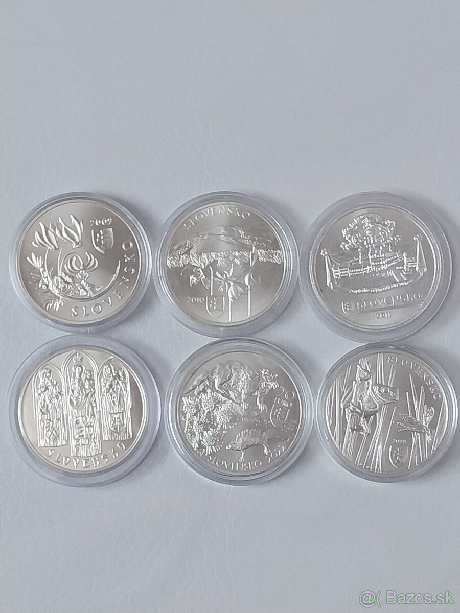 Mince strieborne 10 a 20 eurove mince BK - 4