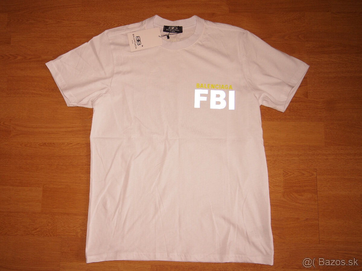 Balenciaga pánske tričko vzor FBI - 4