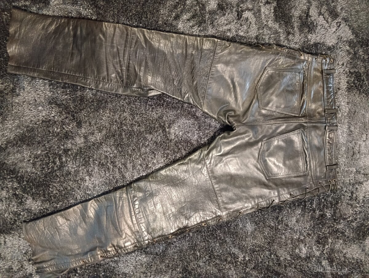 Kožené moto nohavice - 4