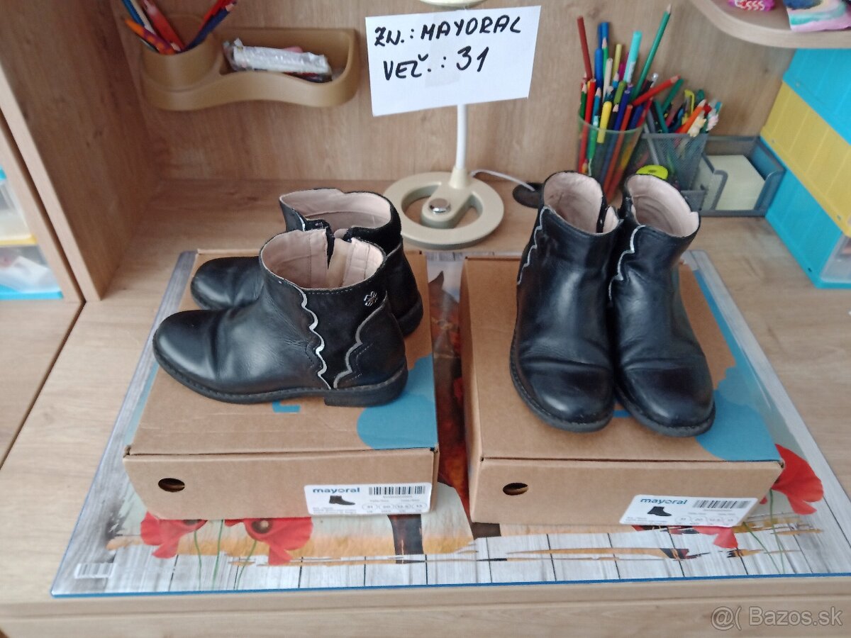 Dievčenské prechodné čižmičky zn.Mayoral veľ.31 - 4
