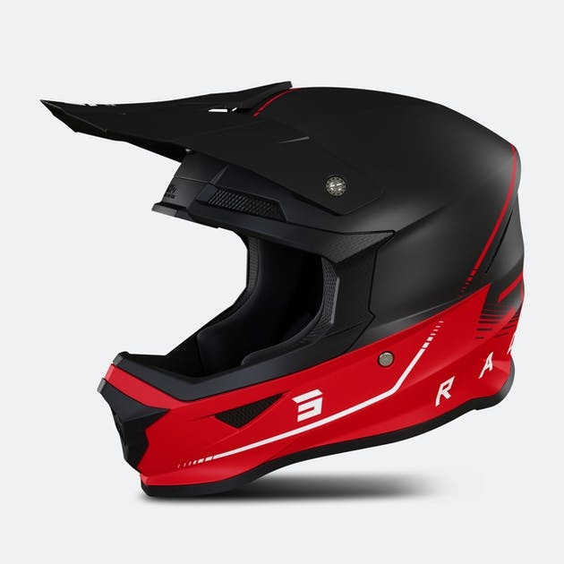 Prilba červeno čierna mat shot - 4