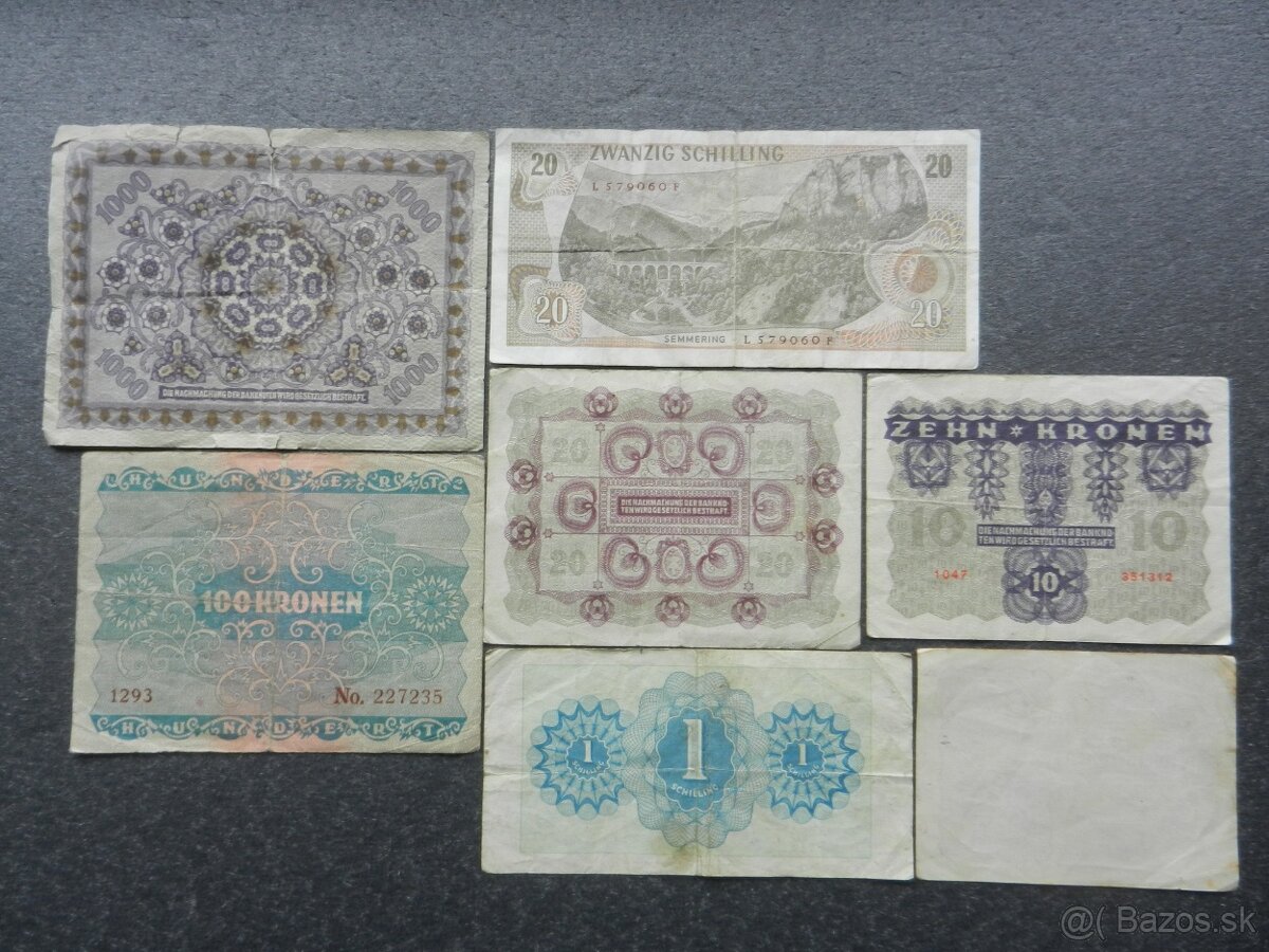 Bankovky staré RU a staré Rakúsko - 4