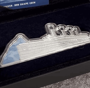 Investicne striebro mince minca Titanic 155g - 4