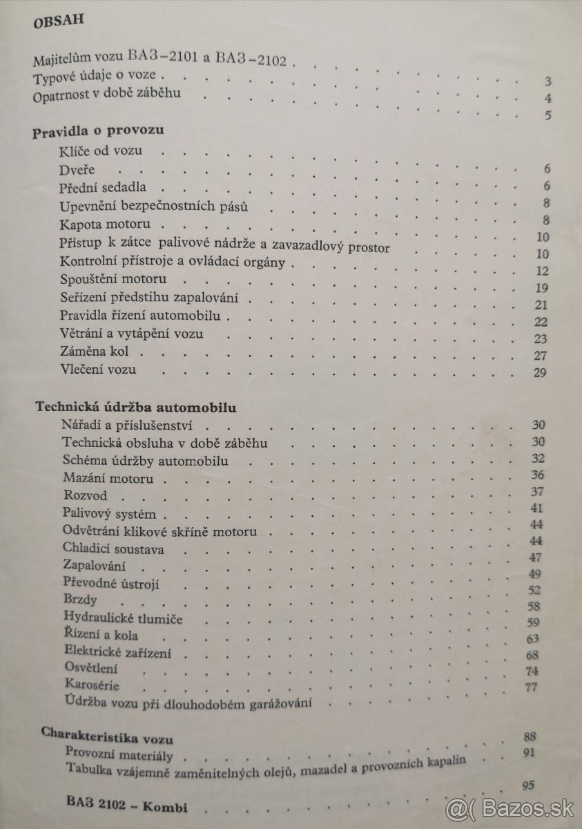 Návod k obsluhe automobilov LADA VAZ - 2101, 2102. - 4