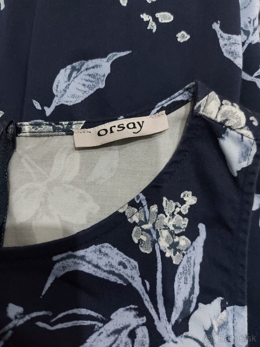 Predám tmavomodré šaty s kvetmi - 4