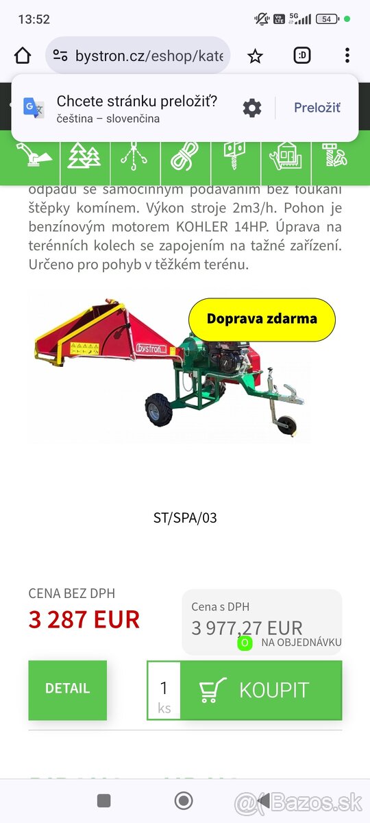 Drvič, štiepkovač konárov - 4