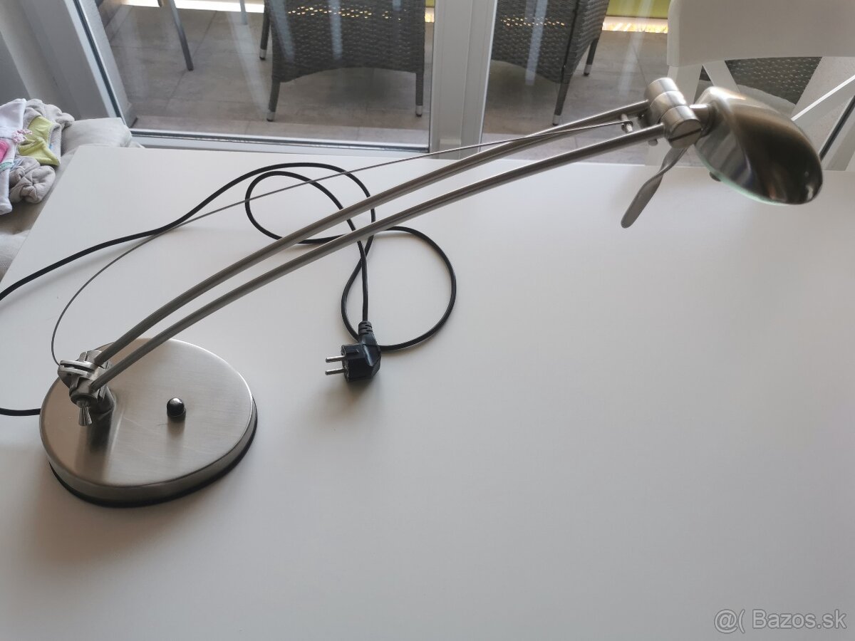 Stolová lampa - strieborná - 4