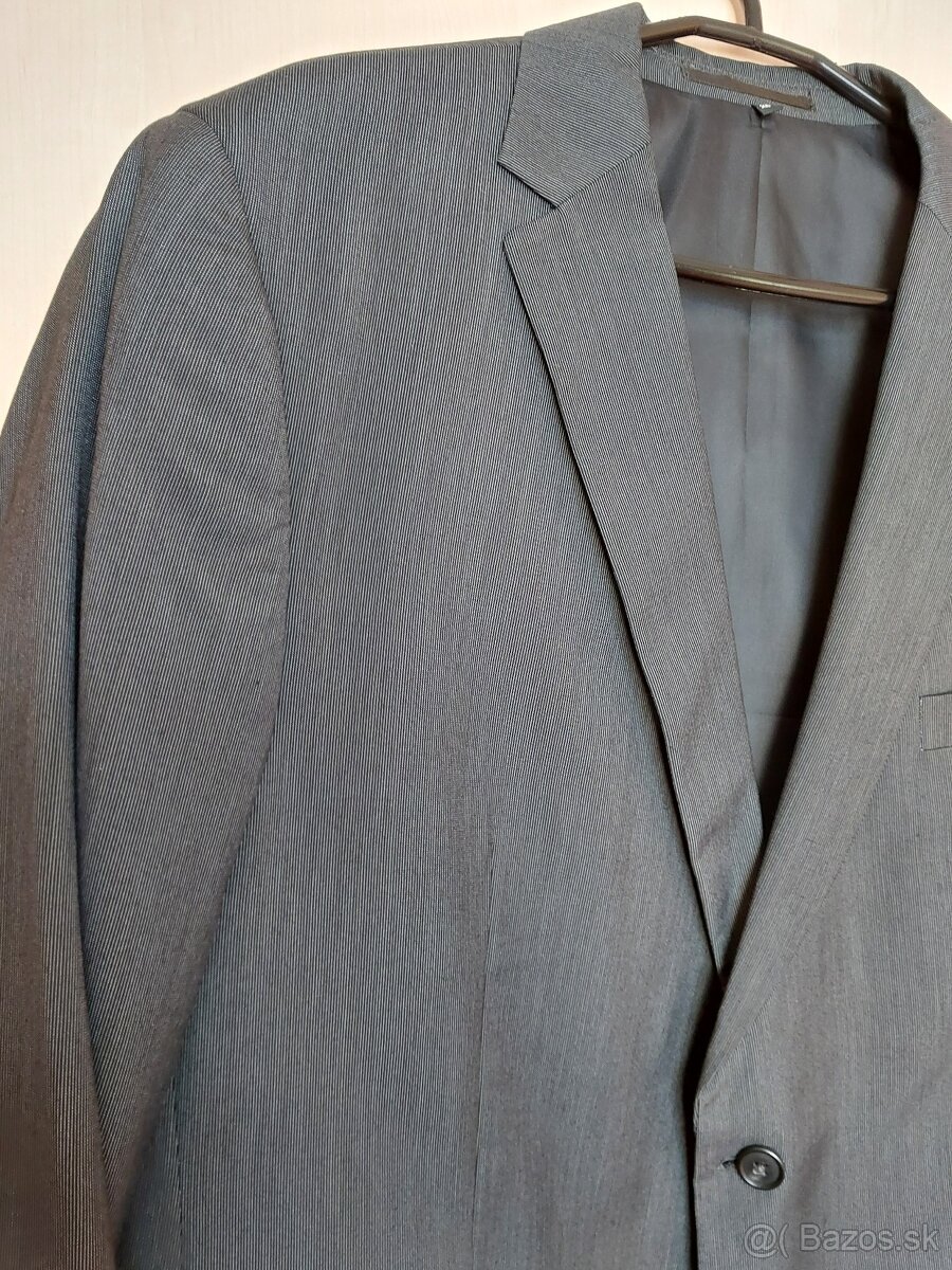 Pánsky oblek Antracit prúžok - 4