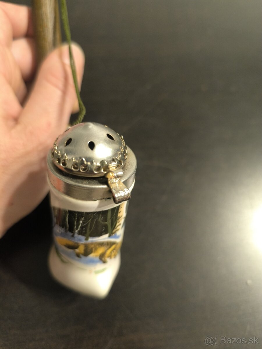 Porcelánová fajka s loveckým poľovníckym motívom - 4