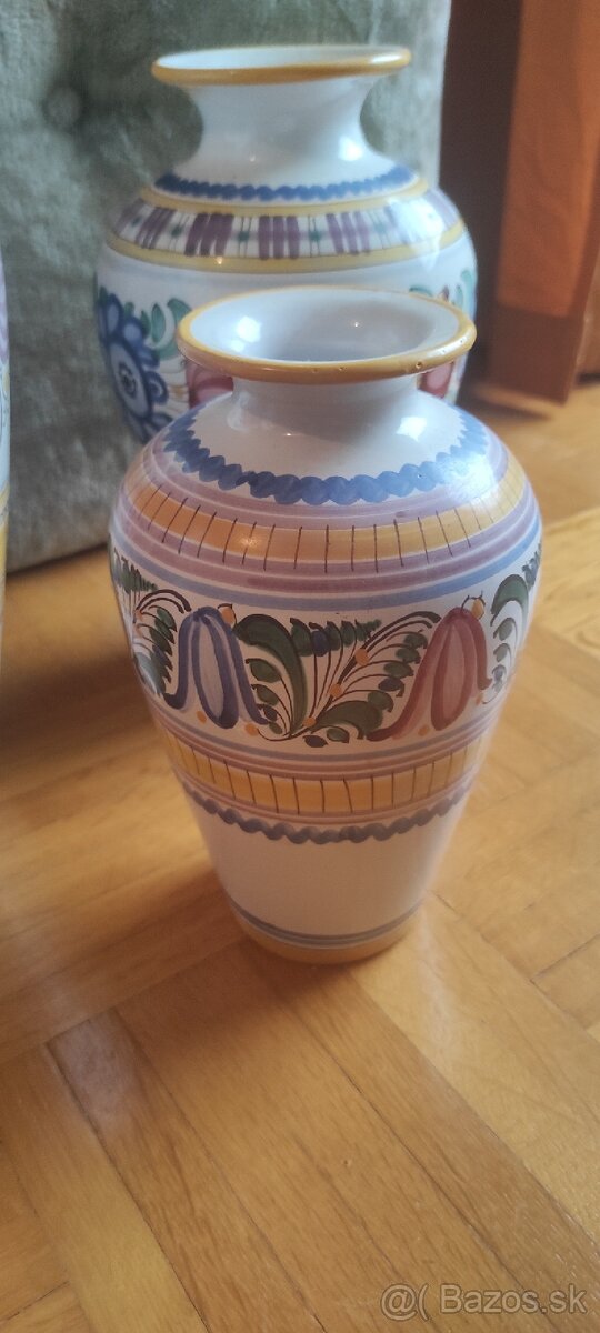 Váza - Krásne tradičné vázi, ako nové - Modranská Majolika - 4
