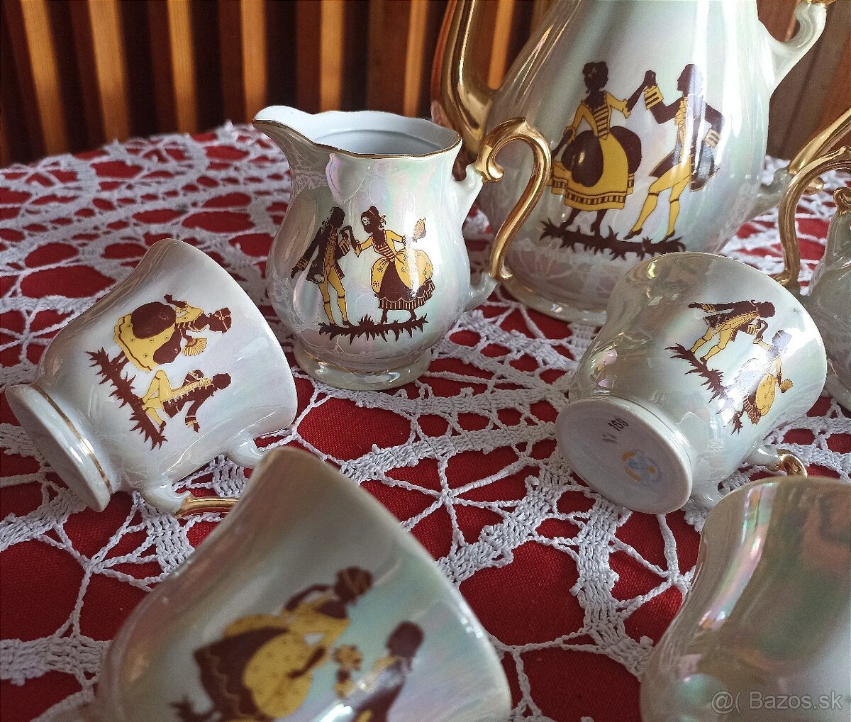 Kávová súprava - pozlatená - 4