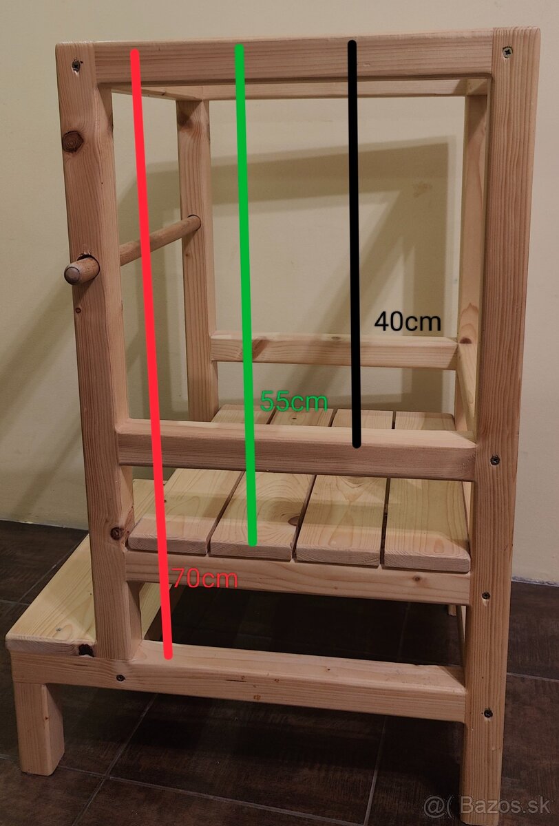 Drevená učiaca veža pre deti - 4