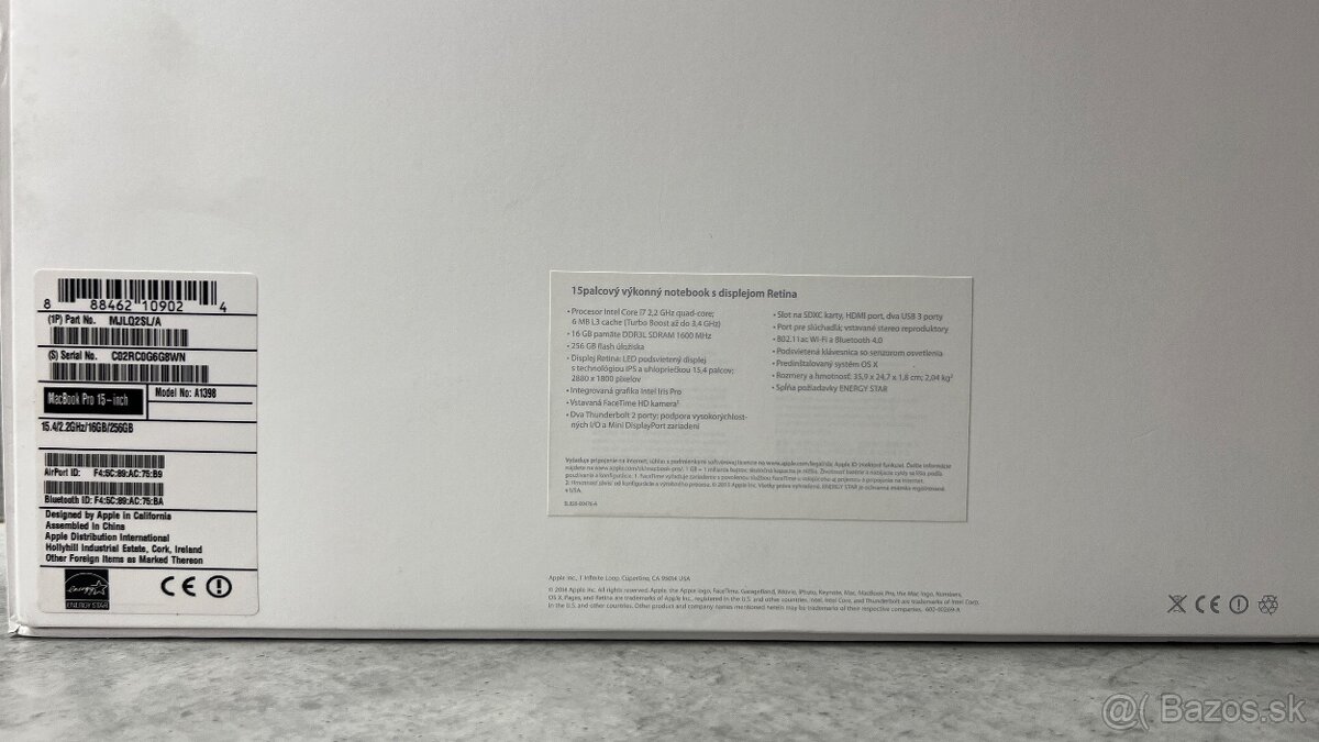 MACBOOK PRO 15” 1TB SSD - 4