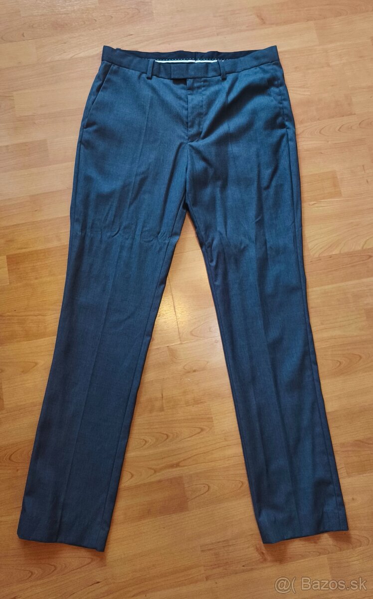 Pánsky sivý oblek H&M veľ.50 - 4