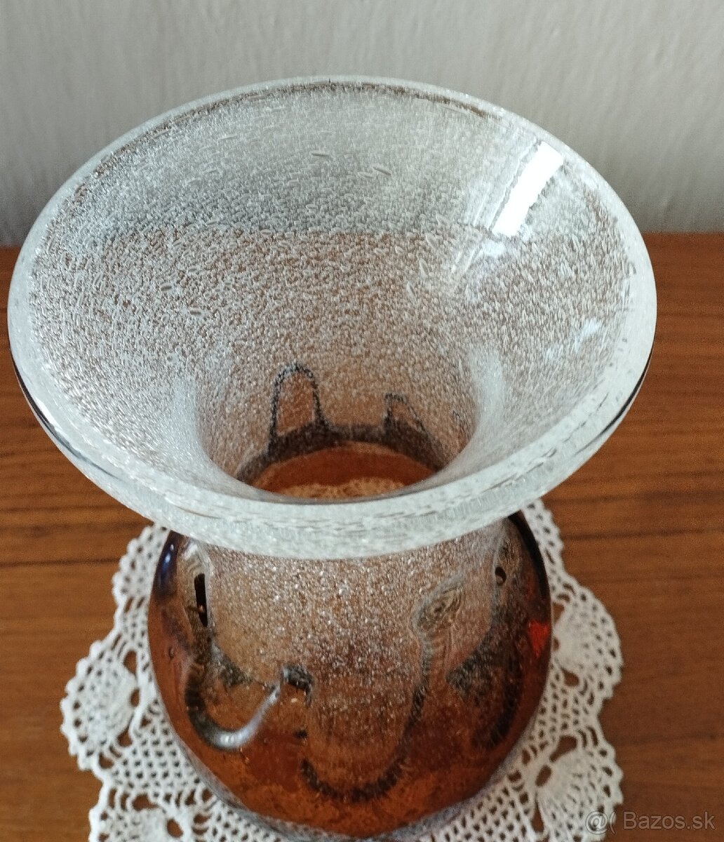 Sklenená váza - Pavel Ježek 1976-Škrdlovice - 4