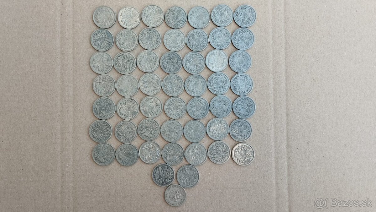 51 helleru 20 RU, rakousko uhersko mince + mince 20hal. - 4