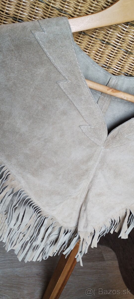 Predám kožené pončo UNI - 4