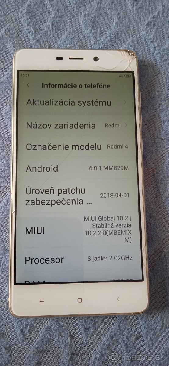 Predám mobil Xiaomi Redmi 4 prime - 4