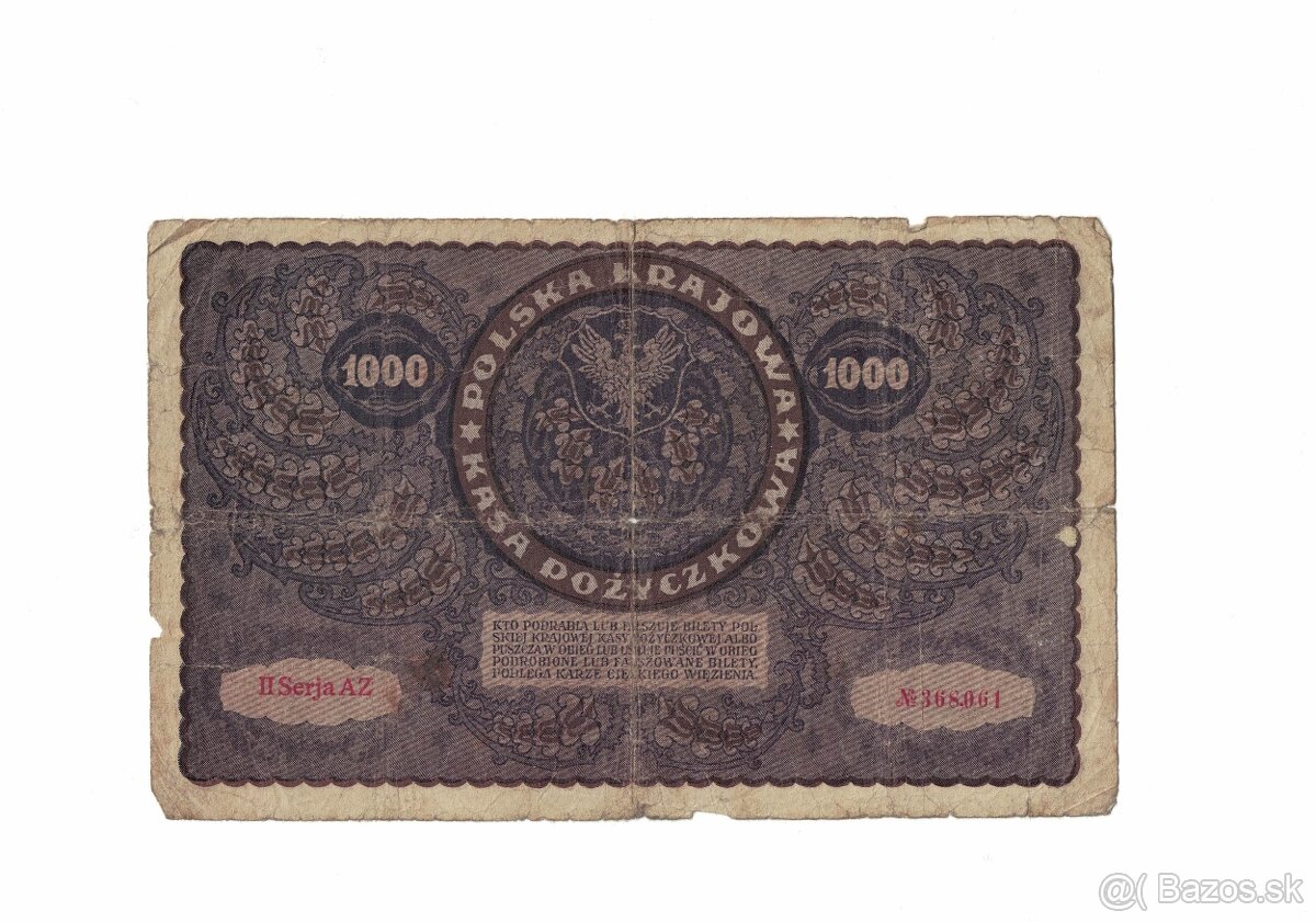 Zbierka bankoviek - Poľsko, Juhoslávia, Srbsko, Rakúsko Uhor - 4