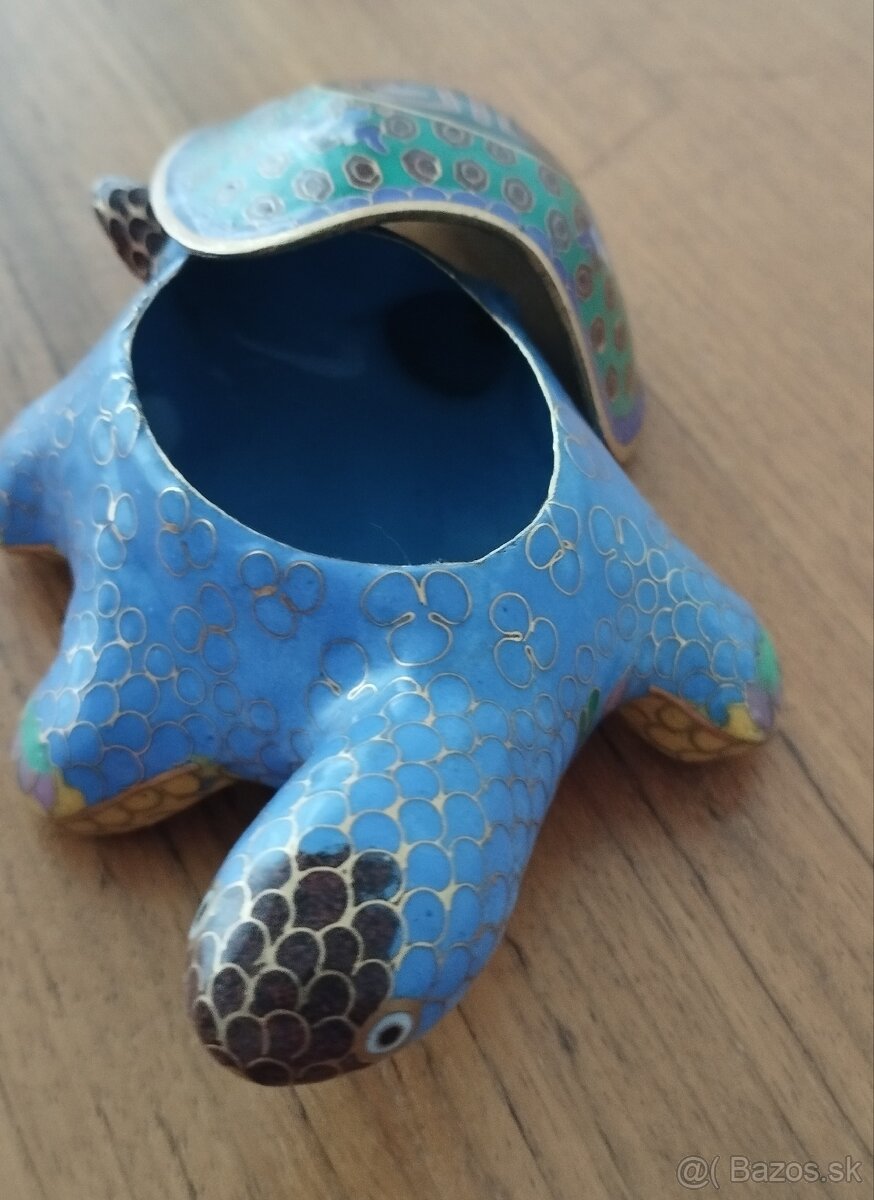 Malá kovová šperkovnica - korytnačka - 4