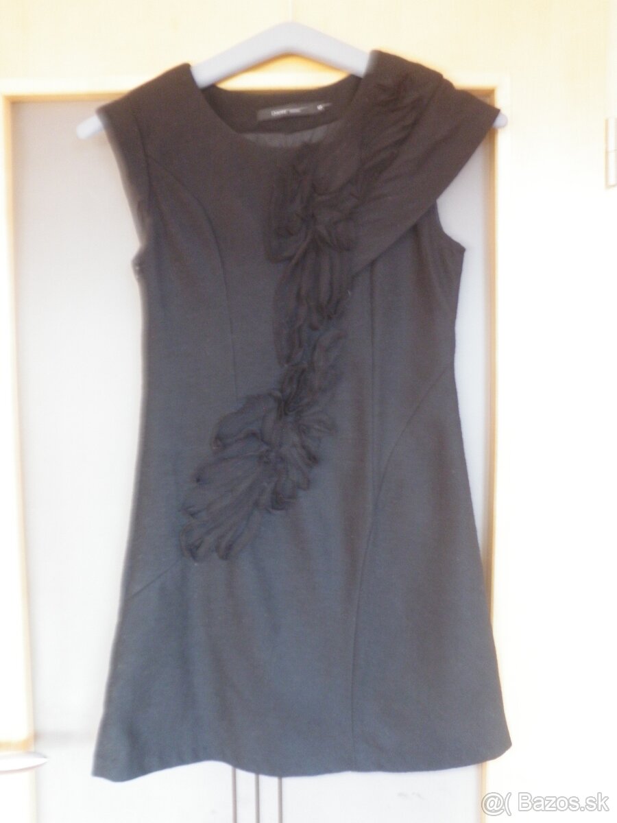 luxusne čierne šaty - vel. S - 4