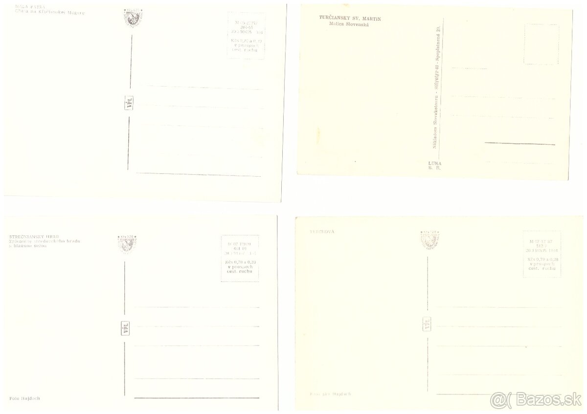 Pohľadnice ČB Slovensko mix - 4