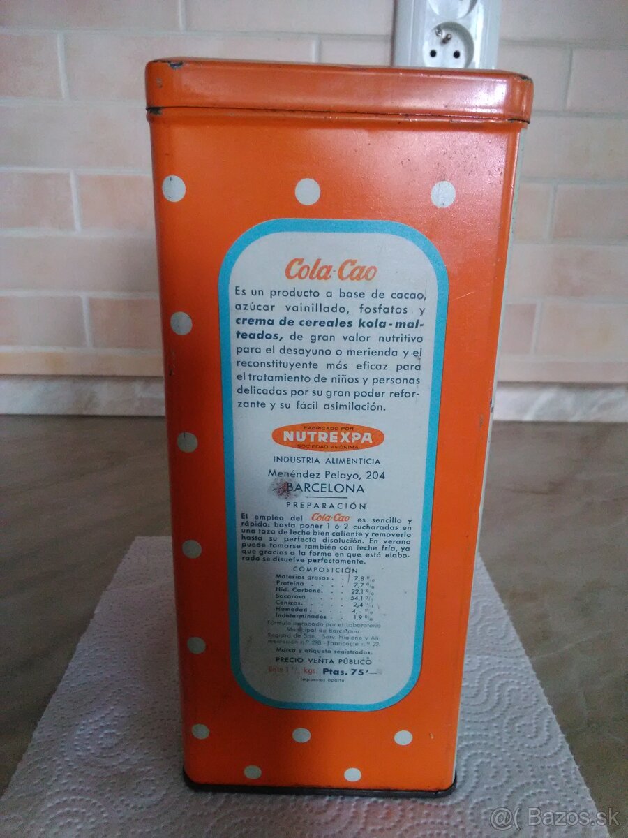 Stará plechová nádobka COLA CAO - 4