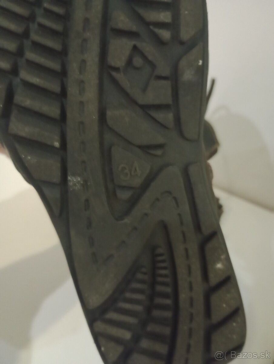 detské čižmy hnedé 34 - 4