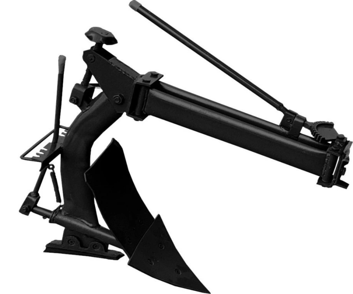 Traktor s pluhom, adaptérom a rotavátorom - 4