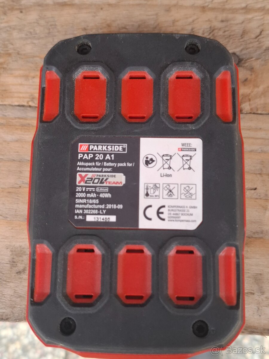 Parkside 2ah batéria a nabíjačka - 4