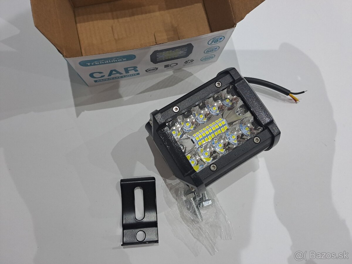 LED Pracovné svetlo 60W Diaľkove + držiaky - 4