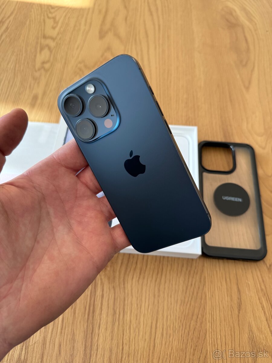 iPhone 15 Pro 256 gb Blue Titanium v záruke+príslušenstvo - 4