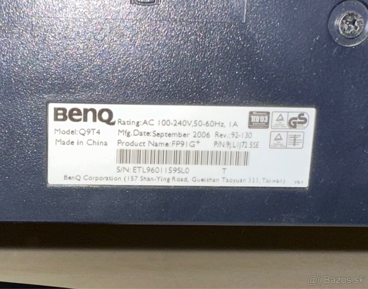 BenQ FP91G+ – 19” LCD monitor - 4