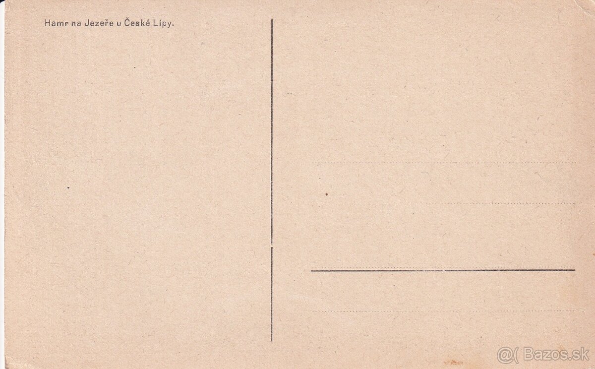 Staré pohľadnice české: Doksy, Hamr na Jezere - 4