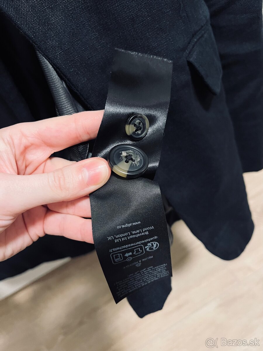 ALIGNE dámske čierne ľanové sako 34 - 4