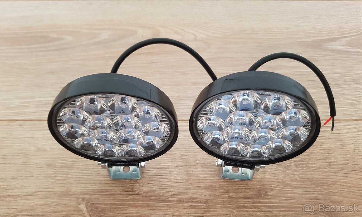 LED SVETLA OKRUHLE - 2ks - 42W + KABELÁŽ