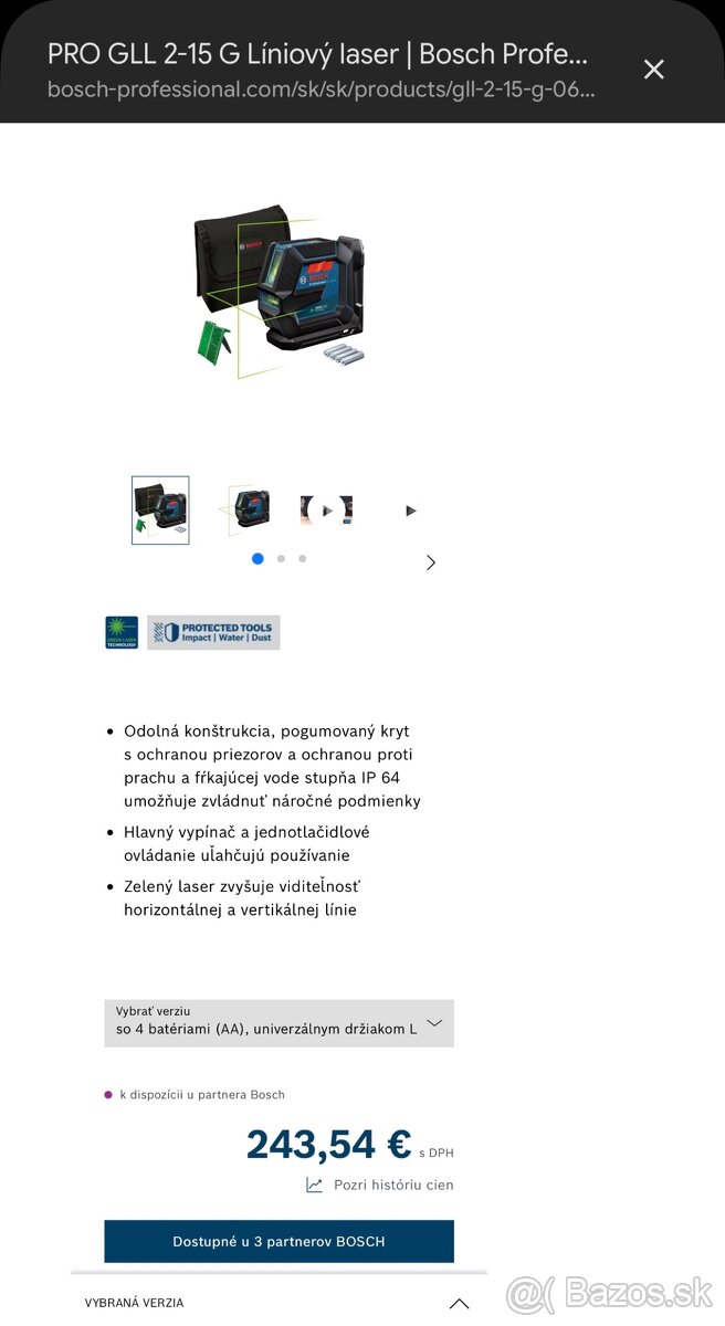 Čiarový laser Bosch Professional GLL 2-15 G - 4