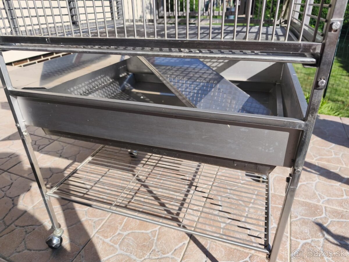 Parádna nerezová kletka pre väčších papagájov TERRA - 4