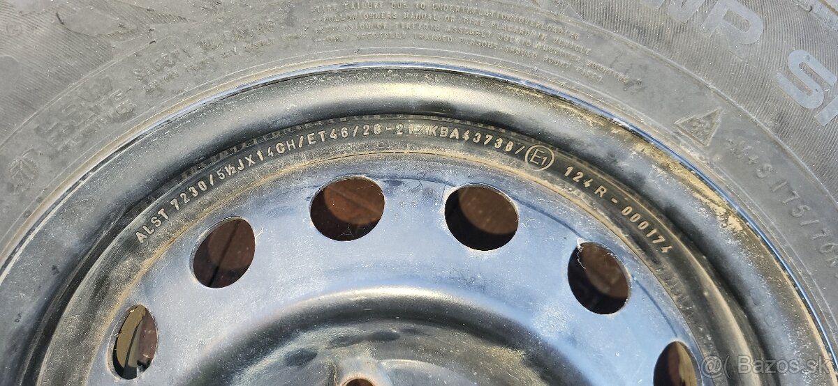 Zimné pneumatiky nokian 175/70R14 na diskoch - 4