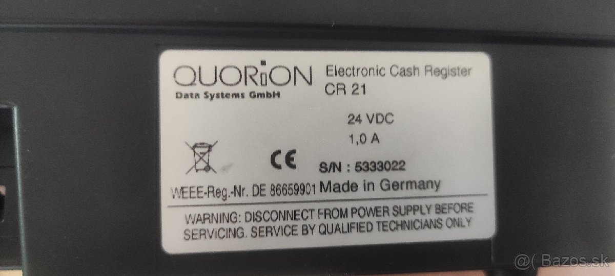 Fiškálna registračná pokladňa Quorion CR-21
- 4
