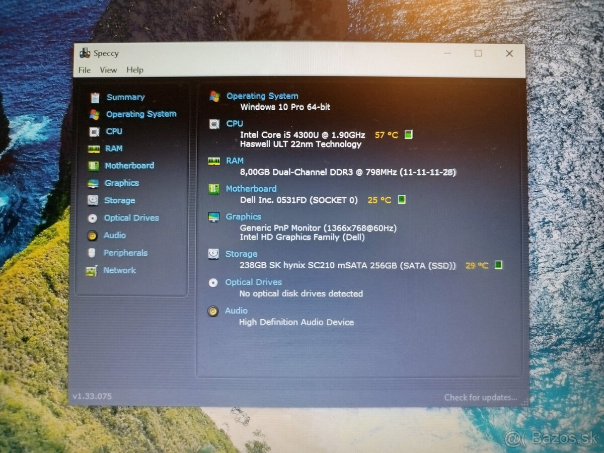 notebook Dell E7240 - 12.5", Core i5-4300u, 8GB, SSD, Win 1 - 4