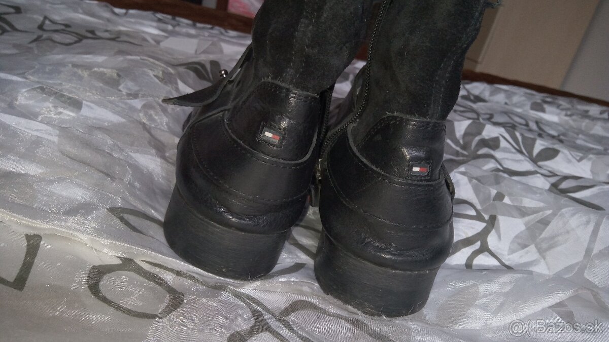 Tommy Hilfiger originál-dámske kvalitné čižmy 39 - 4