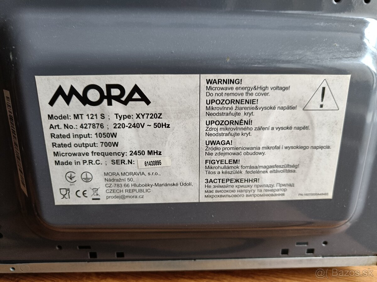 Mikrovlnka MORA MT121 S - 4